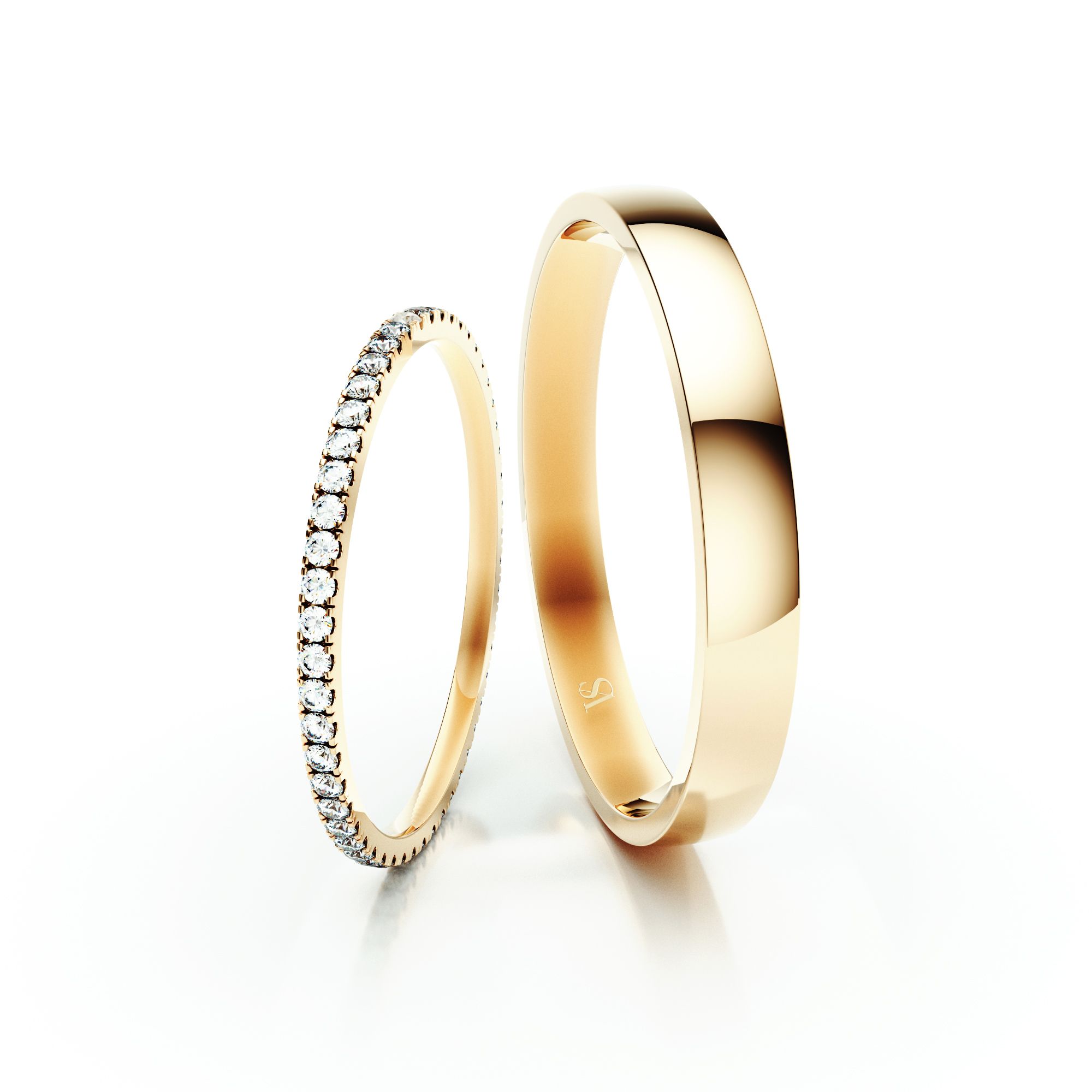 Snubní prsteny VS006 – žluté zlato