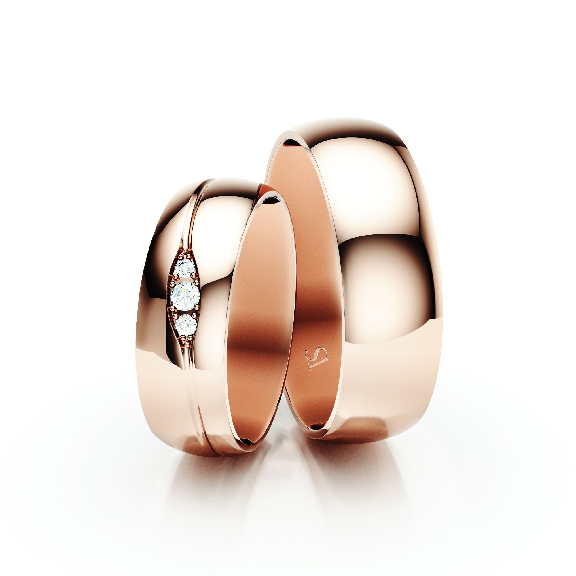Snubní prsteny VS012 – růžové zlato