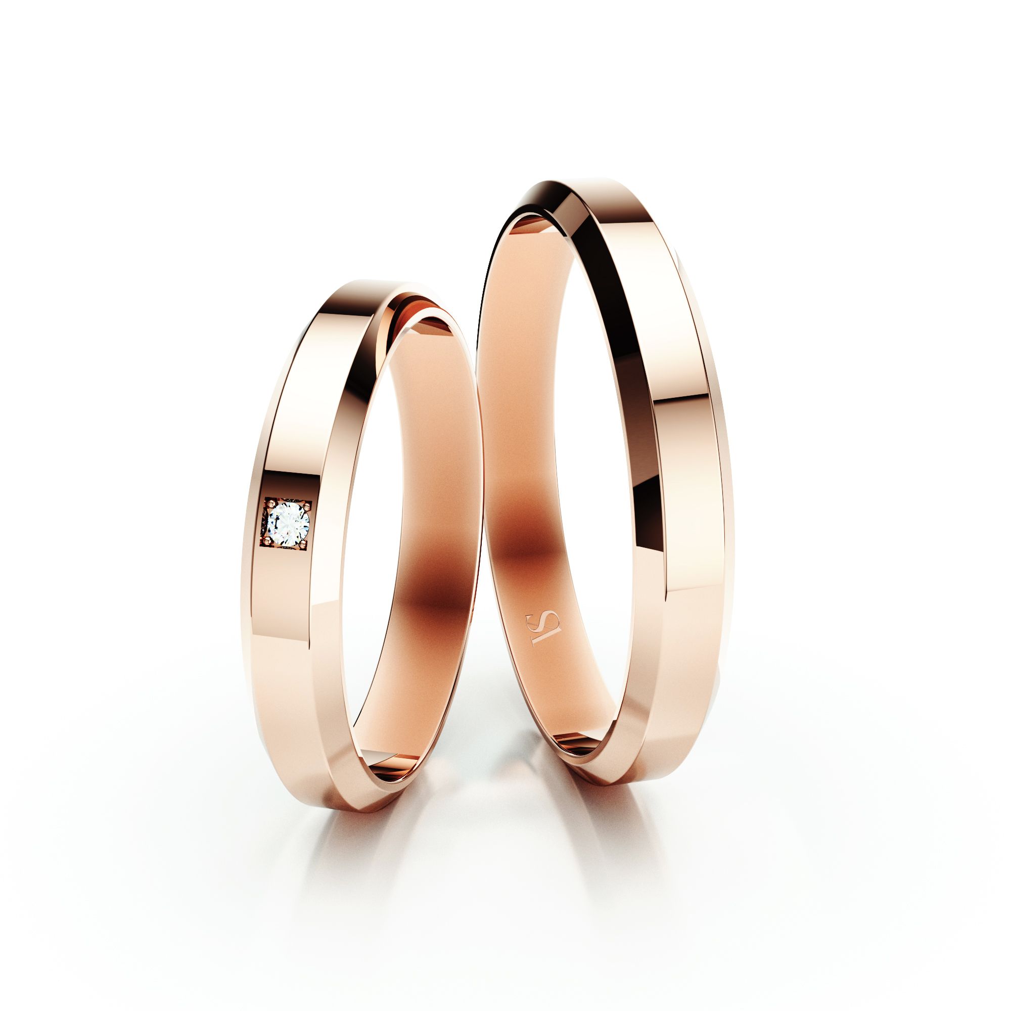Snubní prsteny VS013 – růžové zlato