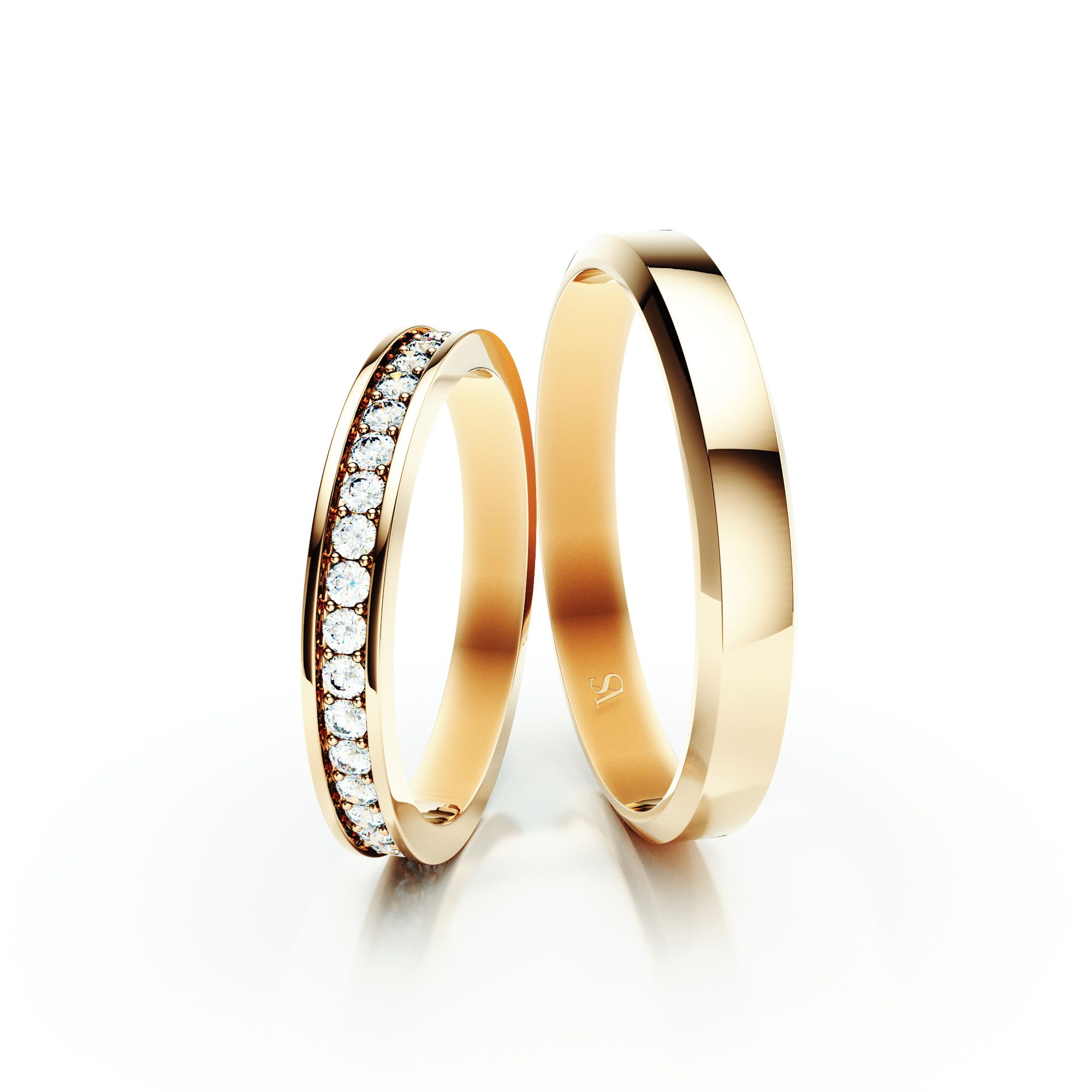 Snubní prsteny VS018 – žluté zlato