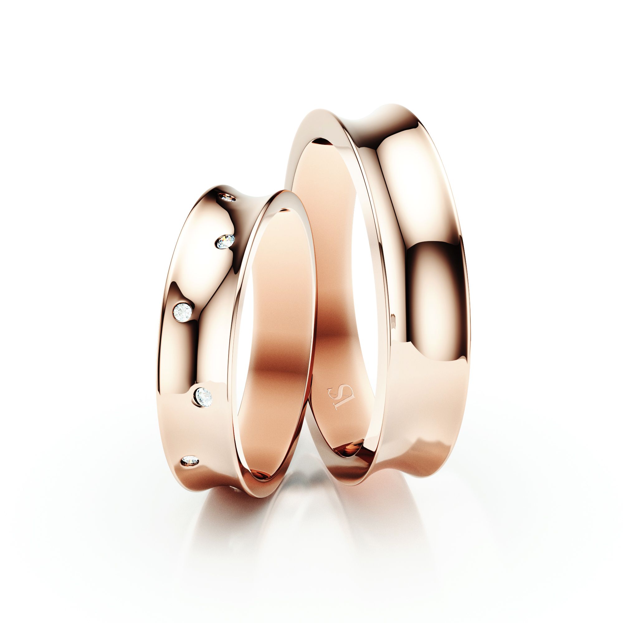 Snubní prsteny VS020 – růžové zlato