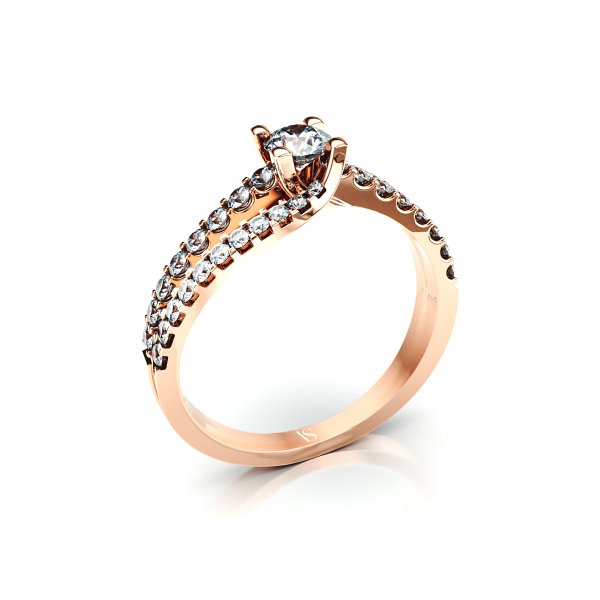 Zásnubní prsten VS005 – růžové zlato