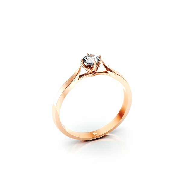 Zásnubní prsten VS015 – růžové zlato