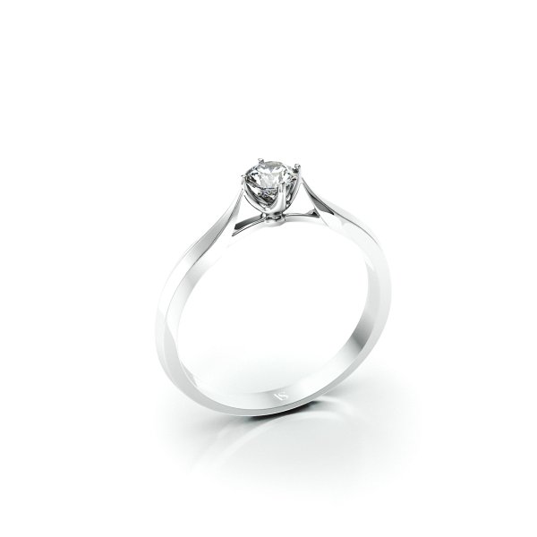 Zásnubní prsten VS015 – bílé zlato