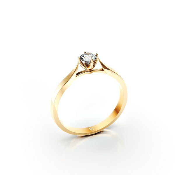 Zásnubní prsten VS015 – žluté zlato