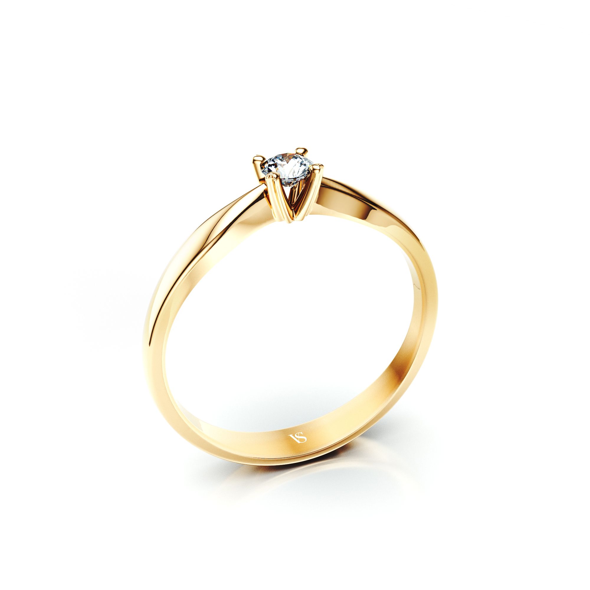 Zásnubní prsten VS059 – žluté zlato