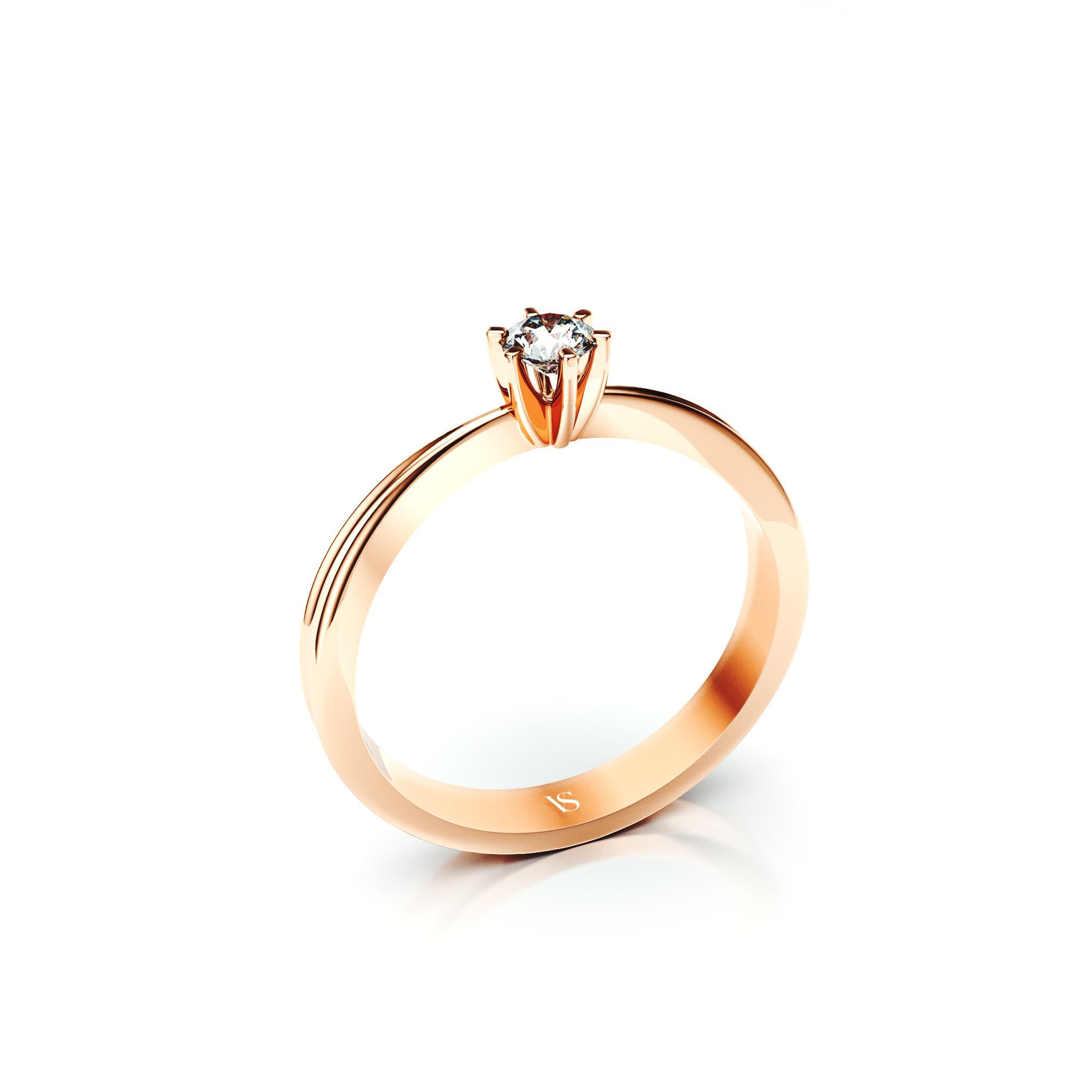 Zásnubní prsten VS060 – růžové zlato