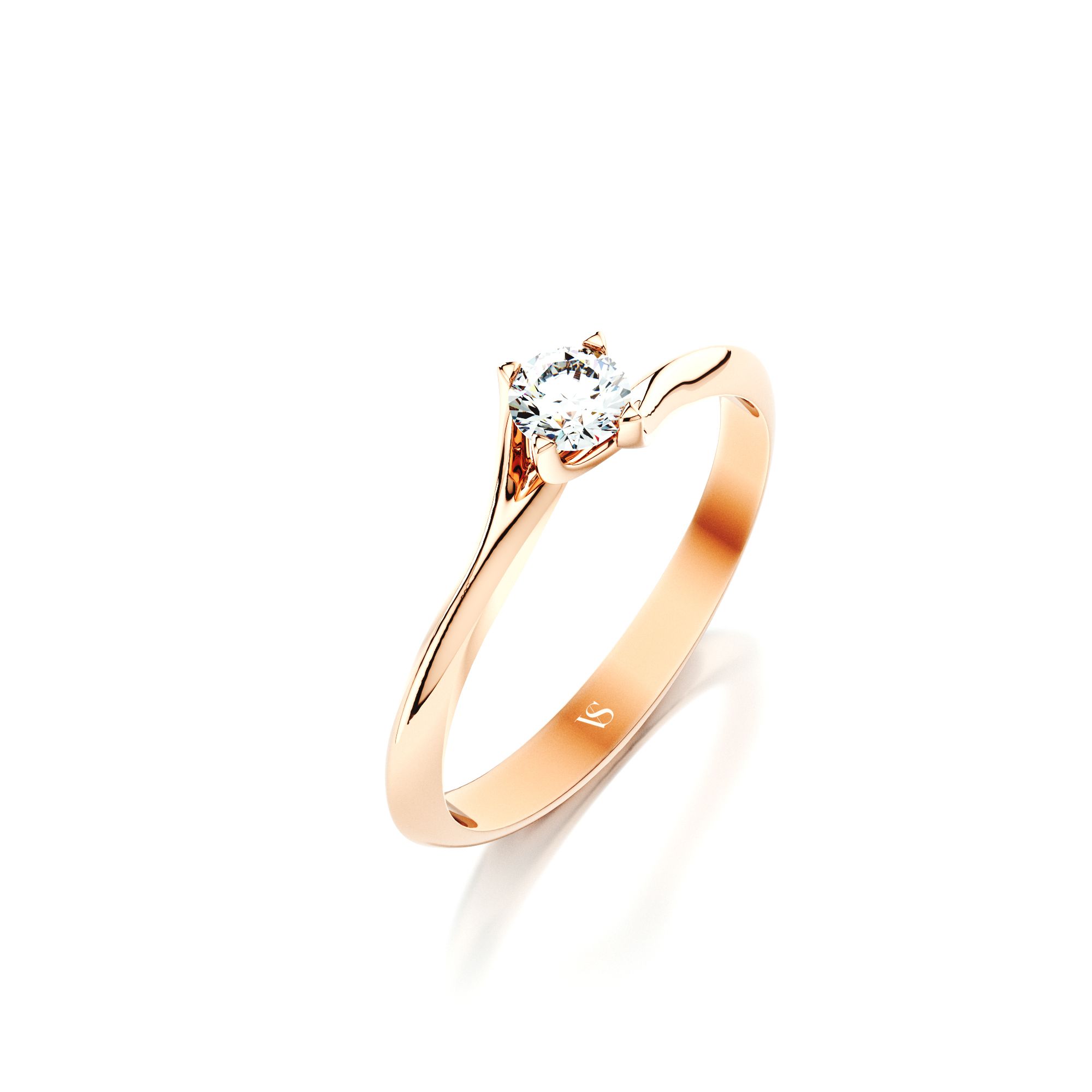 Zásnubní prsten VS061 – růžové zlato
