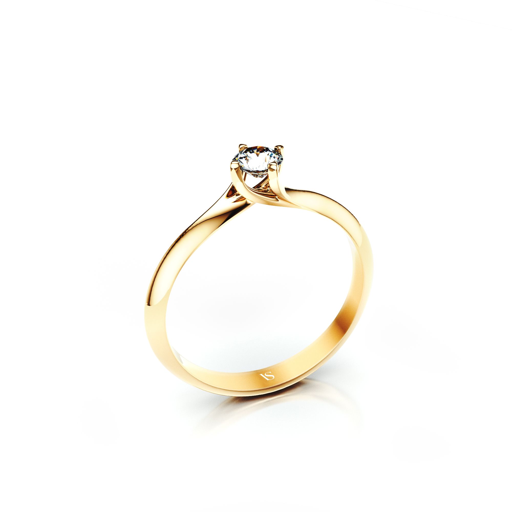 Zásnubní prsten VS061 – žluté zlato