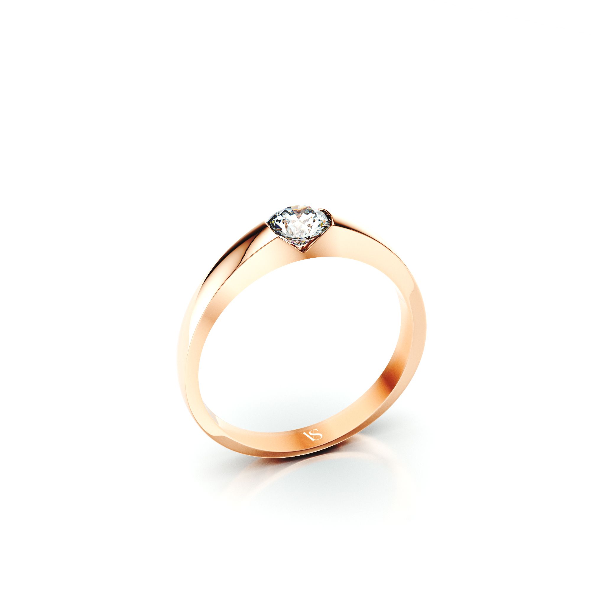 Zásnubní prsten VS063 – růžové zlato
