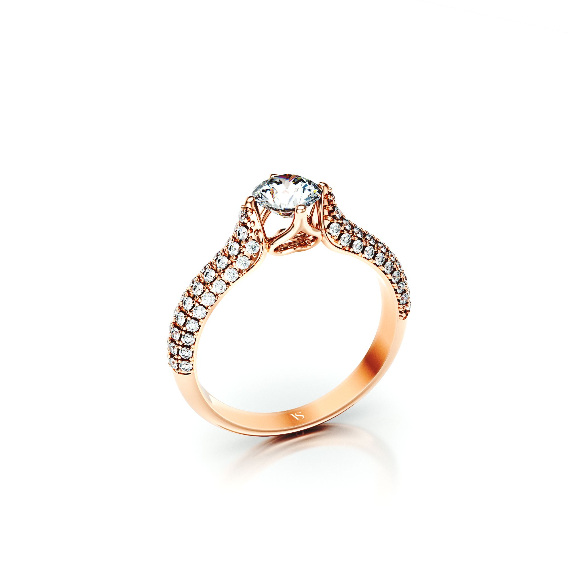 Zásnubní prsten VS066 – růžové zlato