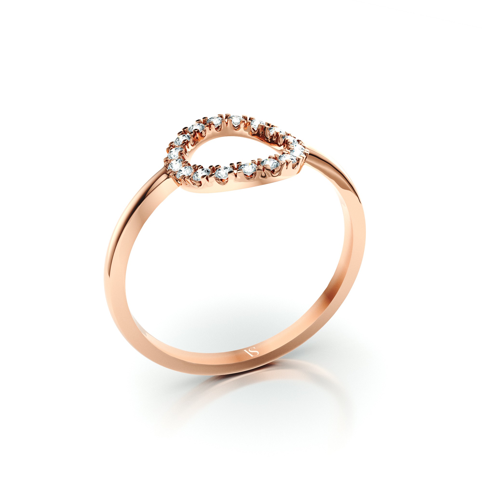 Zásnubní prsten VS075 – růžové zlato