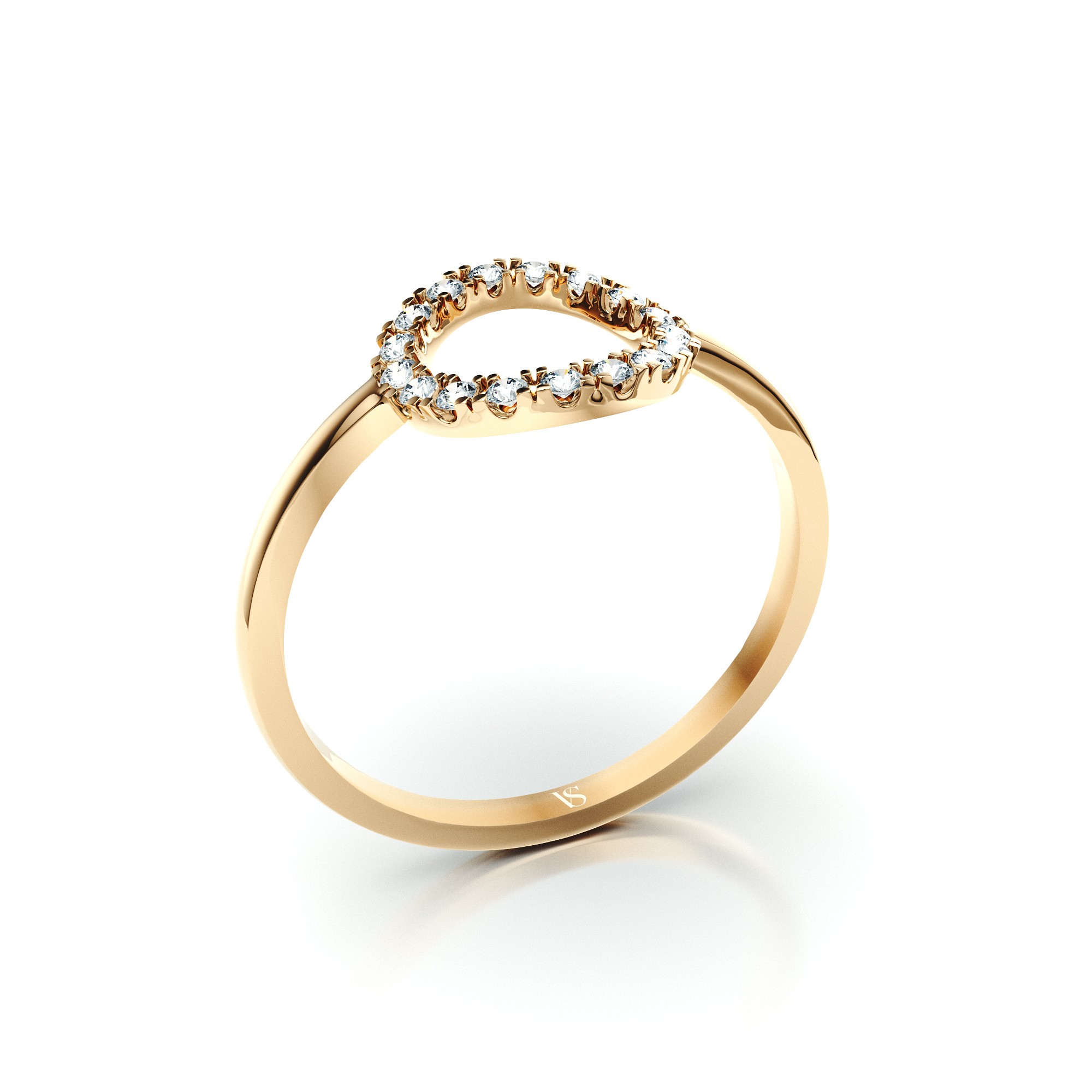 Zásnubní prsten VS075 – žluté zlato