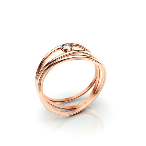 Zásnubní prsten VS089 – růžové zlato