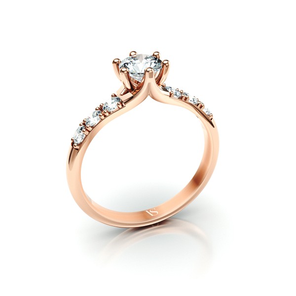 Zásnubní prsten VS093 – růžové zlato