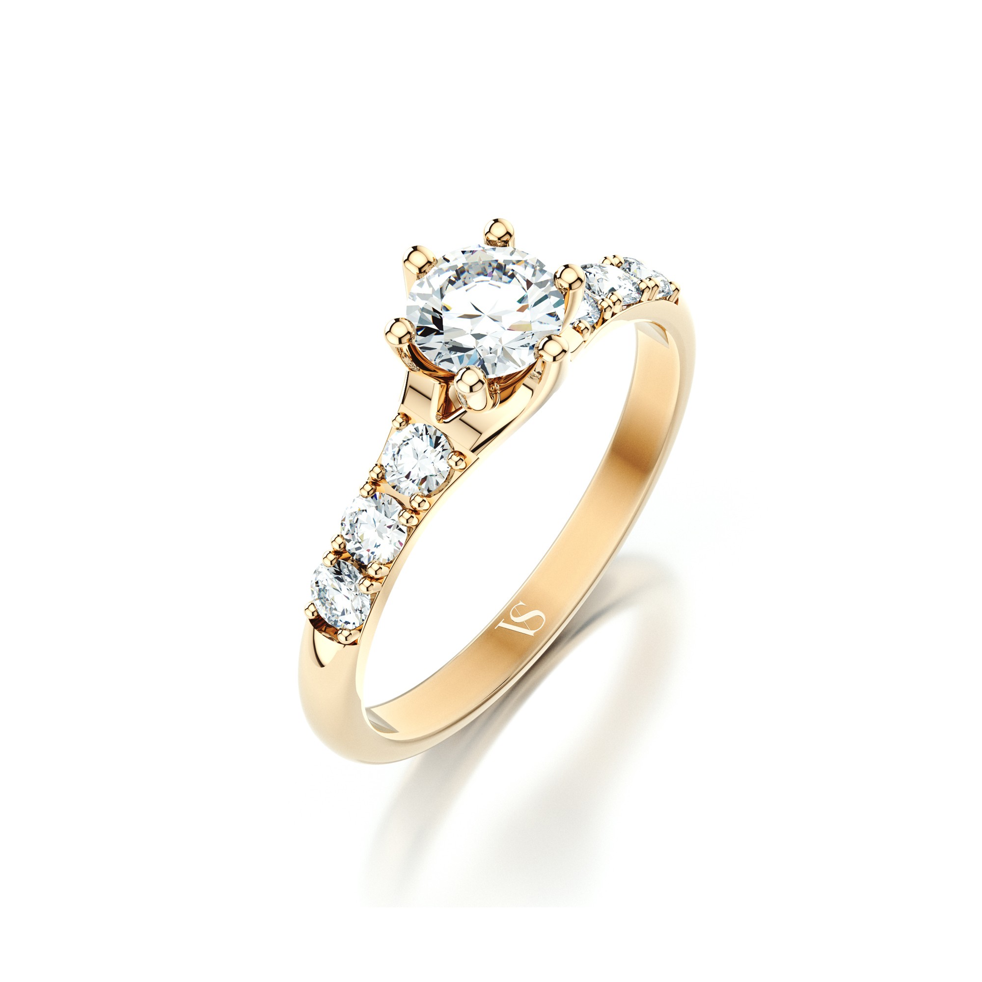 Zásnubní prsten VS093 – žluté zlato