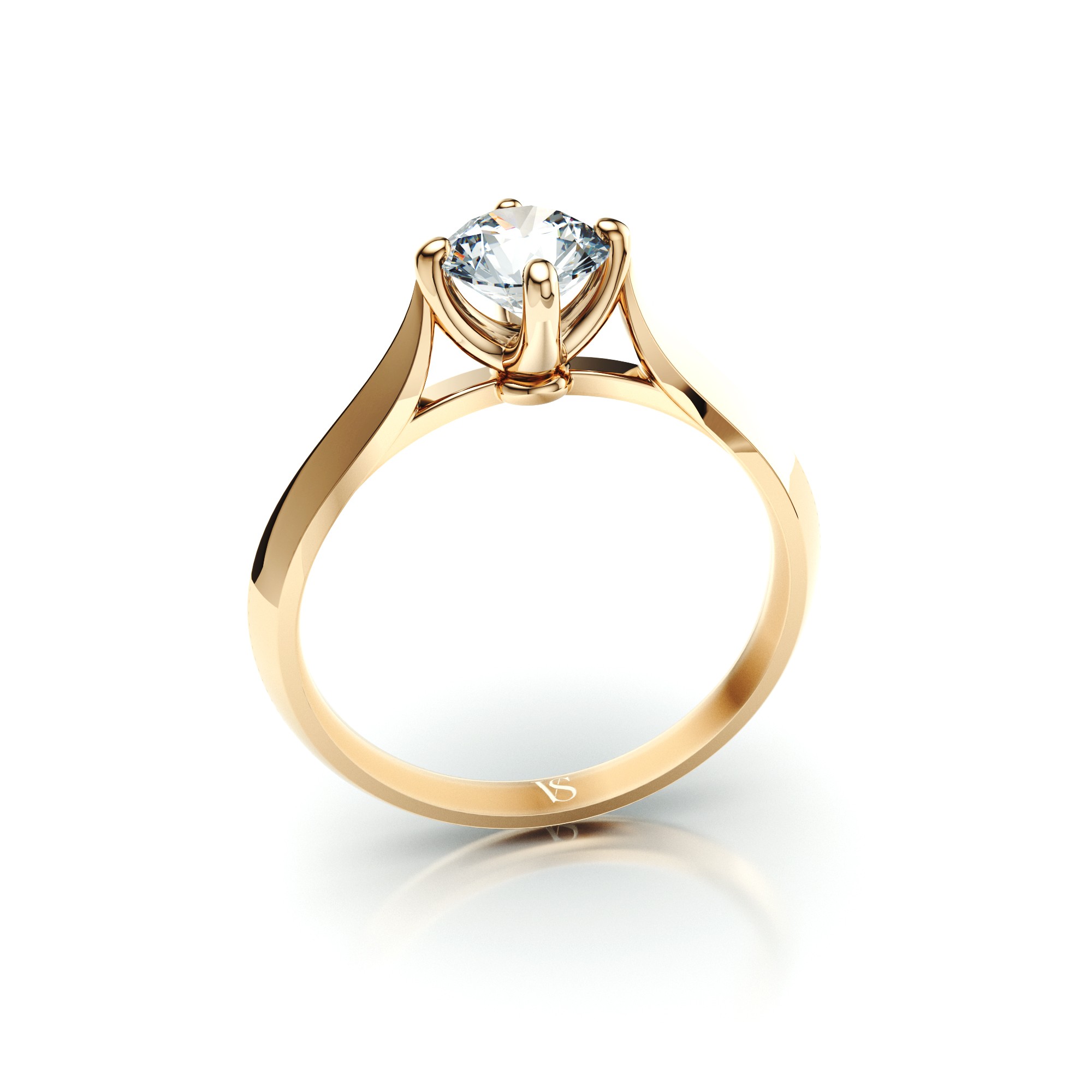 Zásnubní prsten VS095 – žluté zlato