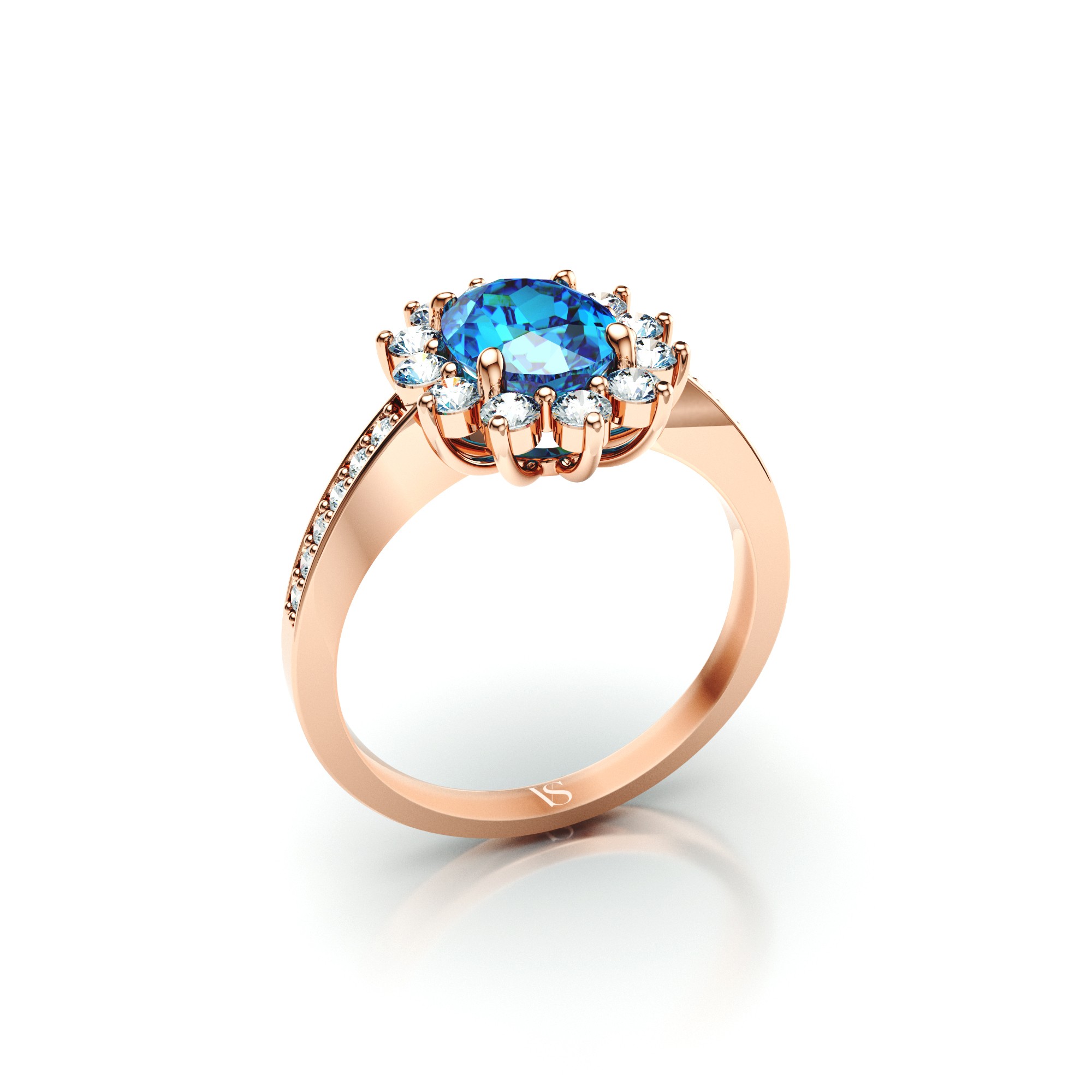 Zásnubní prsten VS096 – růžové zlato