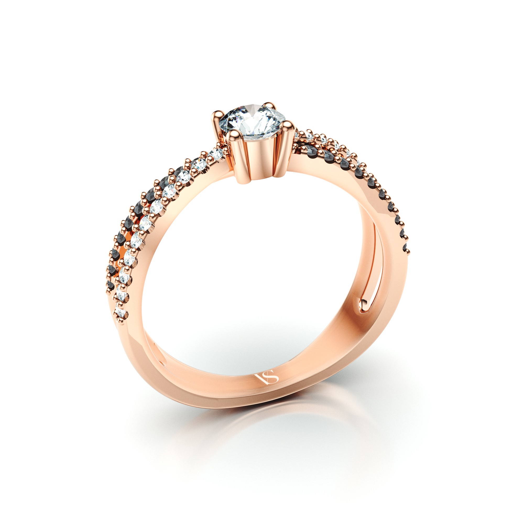 Zásnubní prsten VS099 – růžové zlato