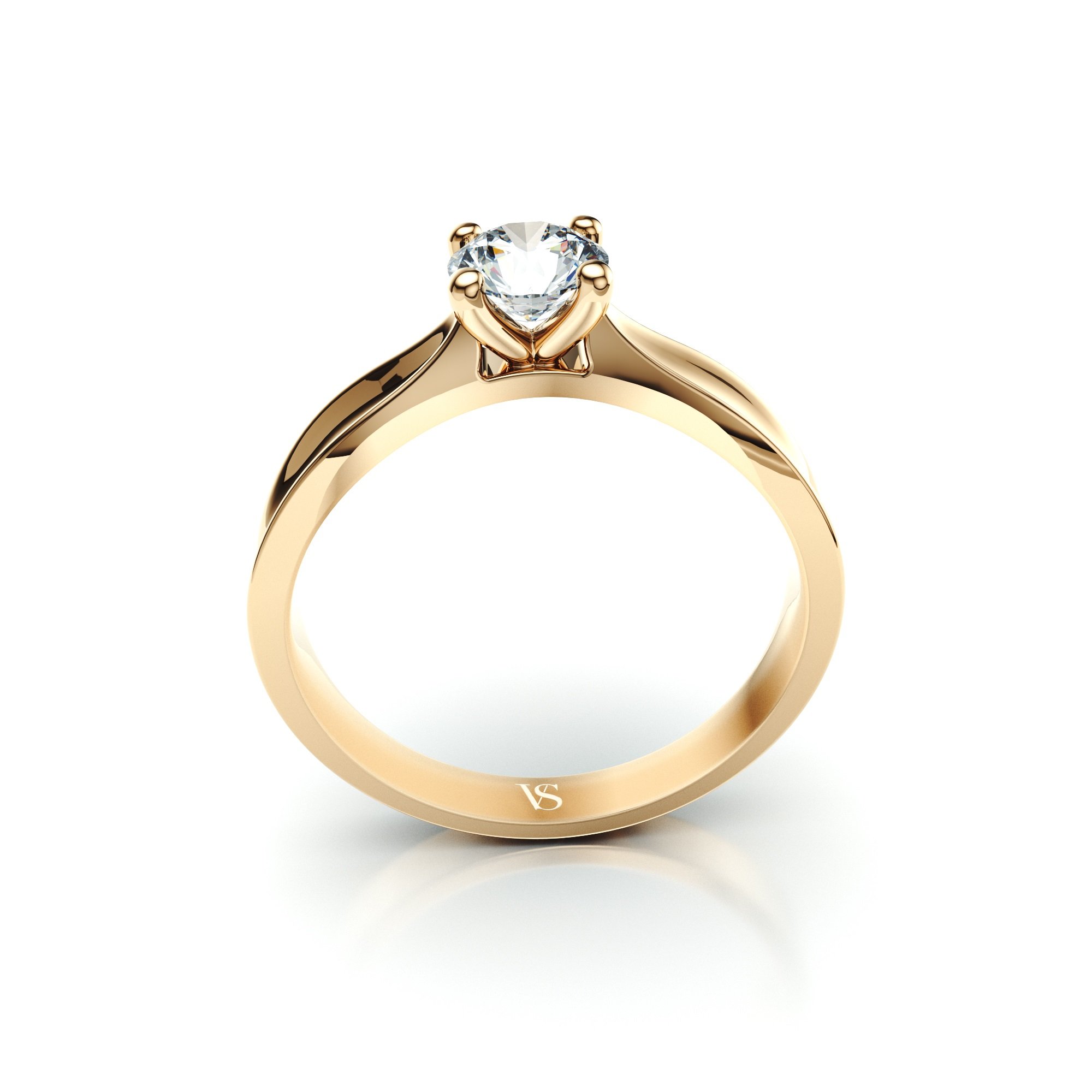 Zásnubní prsten VS119 – žluté zlato