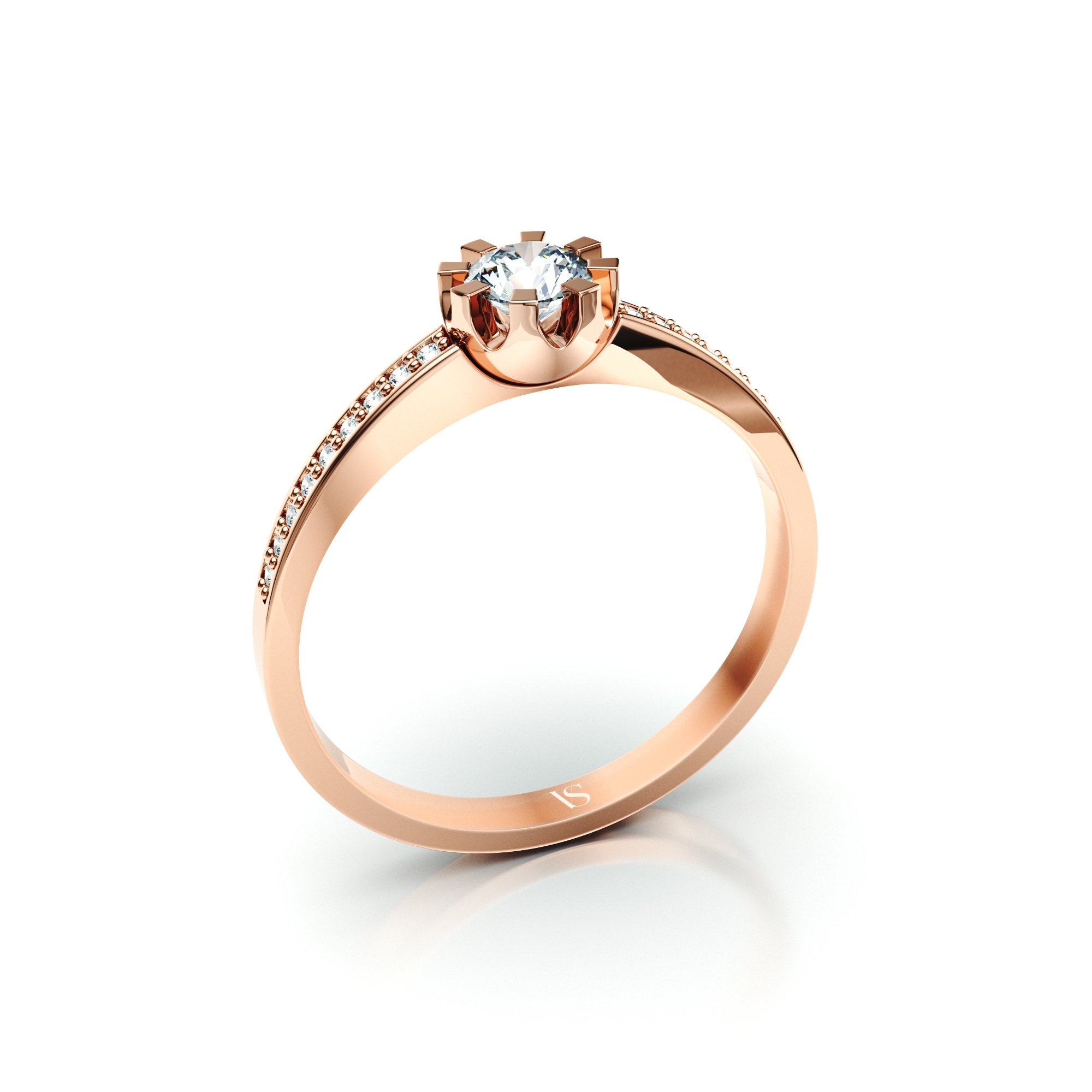Zásnubní prsten VS120 – růžové zlato