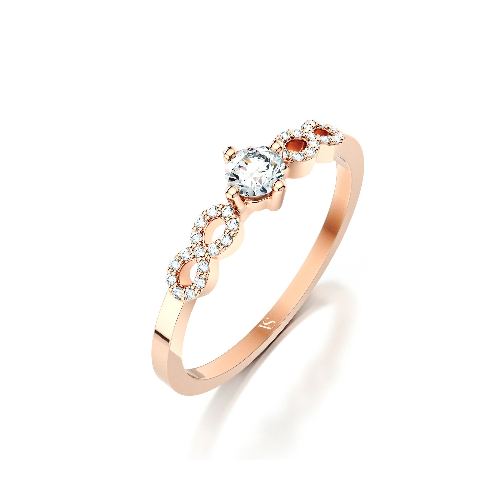 Zásnubní prsten VS121 – růžové zlato