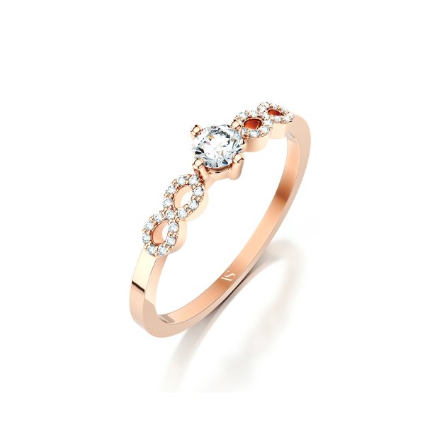 Zásnubní prsten VS121 – růžové zlato