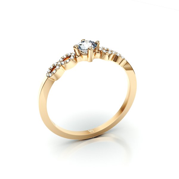 Zásnubní prsten VS121 – žluté zlato
