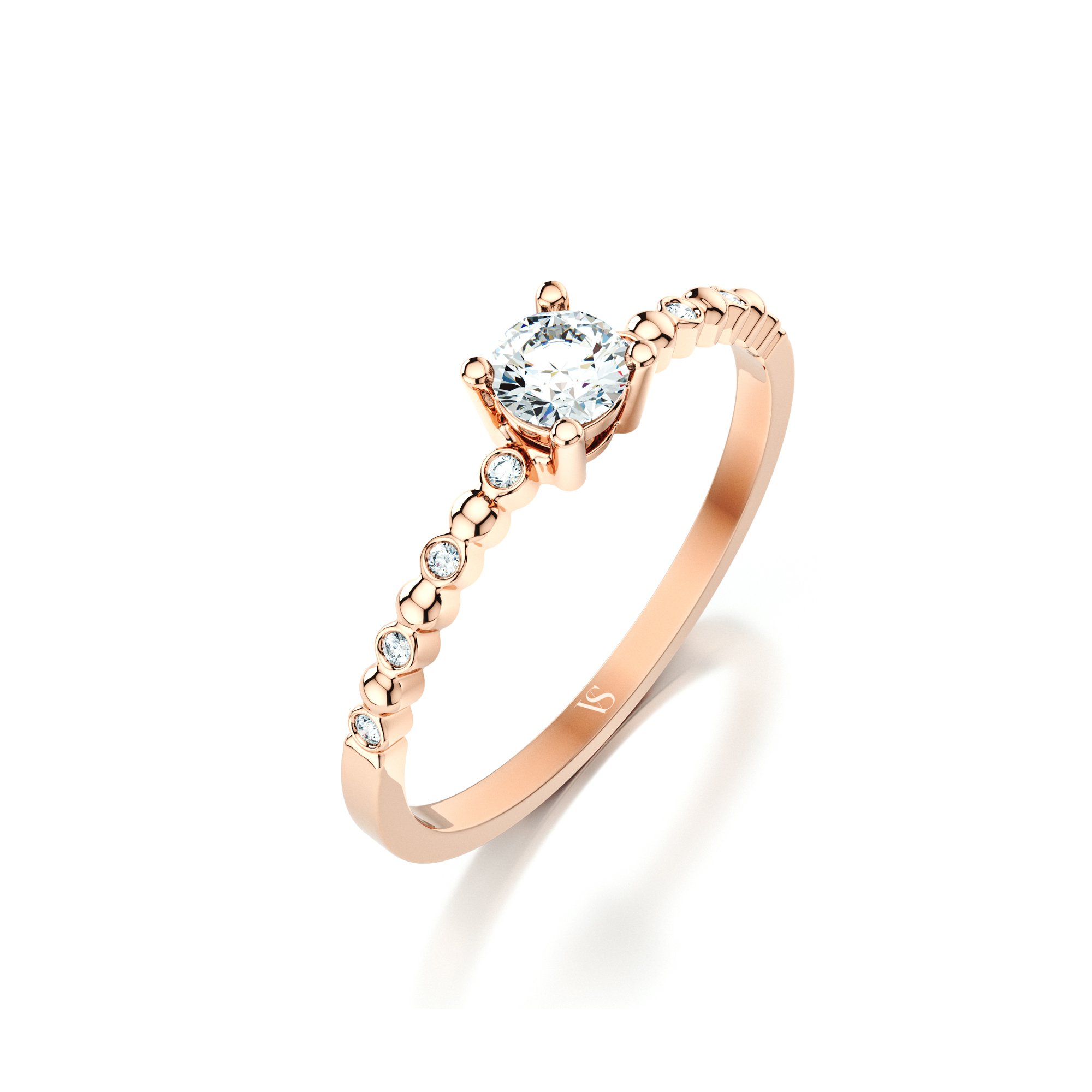 Zásnubní prsten VS122 – růžové zlato