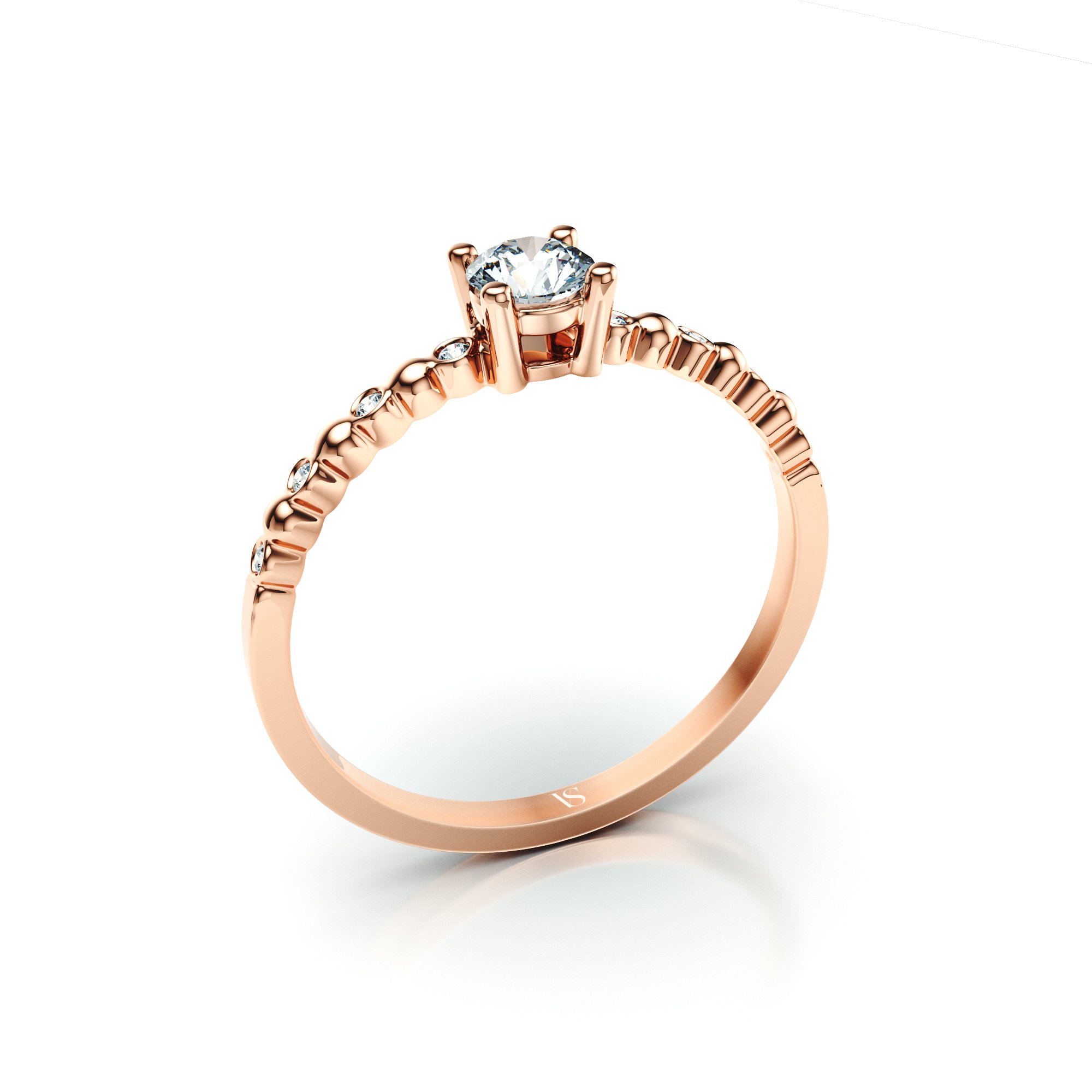 Zásnubní prsten VS122 – růžové zlato