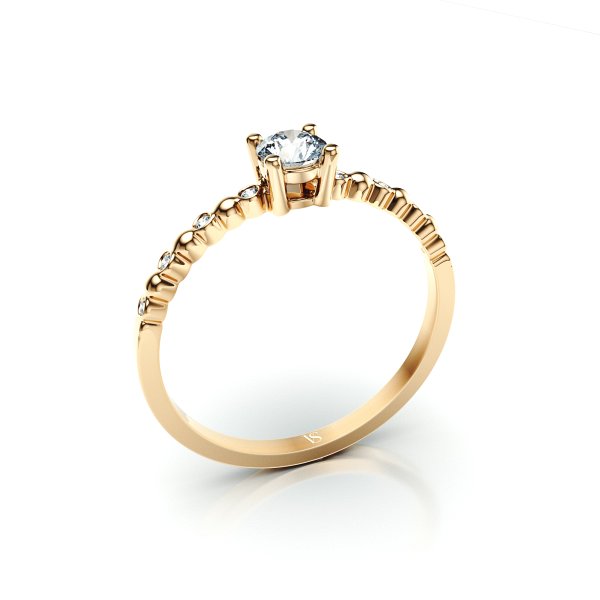 Zásnubní prsten VS122 – žluté zlato