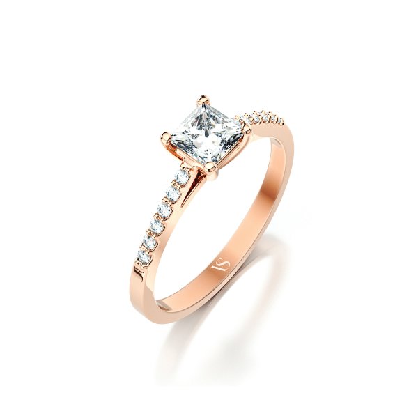 Zásnubní prsten VS130 – růžové zlato
