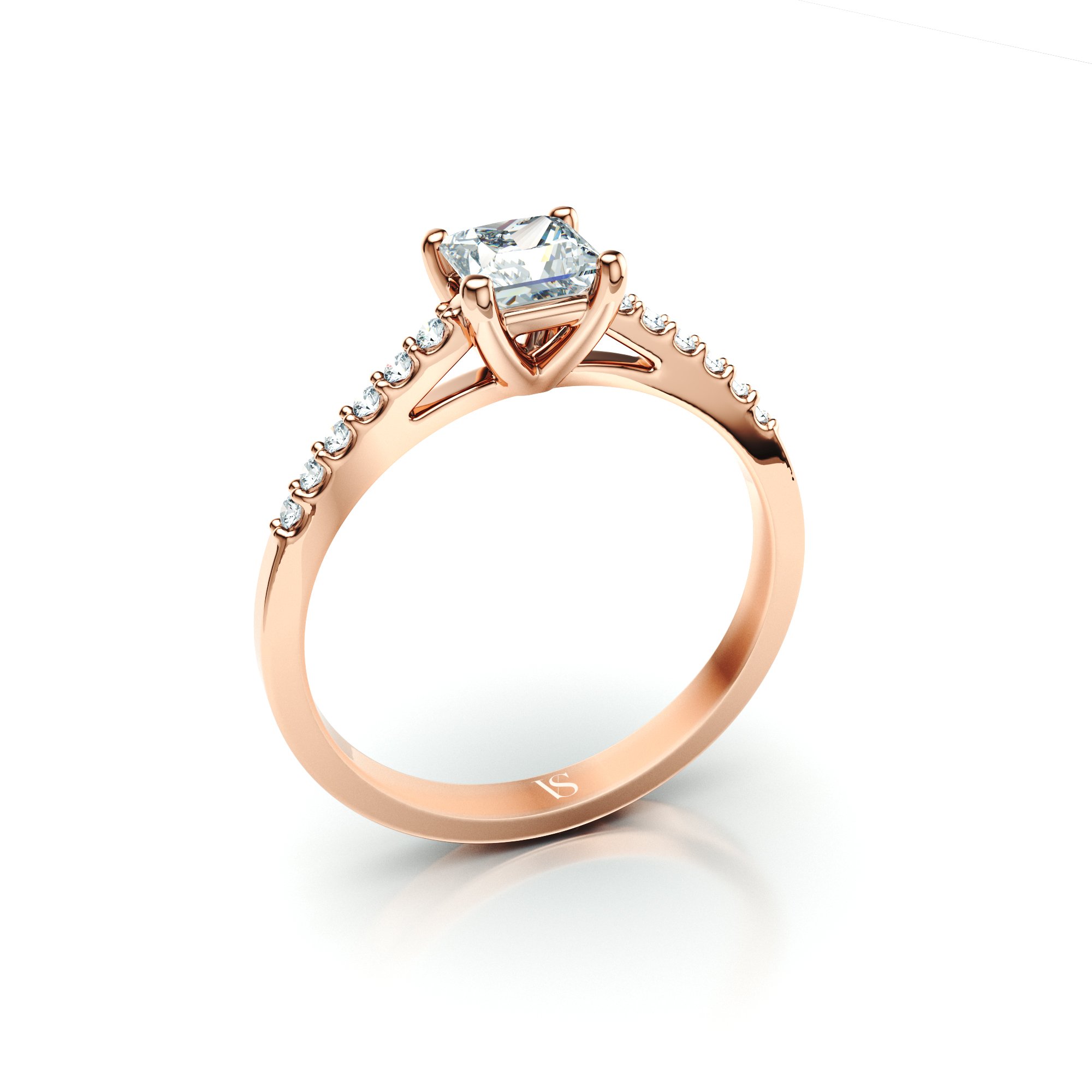 Zásnubní prsten VS130 – růžové zlato